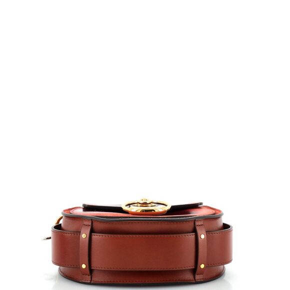 Chloé Red and Brown Leather Suede Patent Tess Bag - Picture 4 of 16